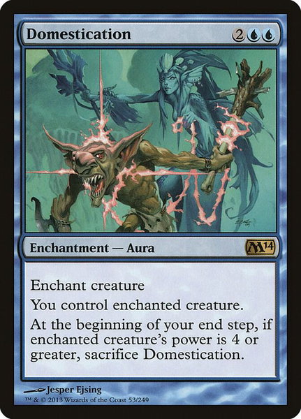Domestication trading card from Magic 2014 (M14) Domestication - Magic 2014 (M14) Magic: The Gathering trading card