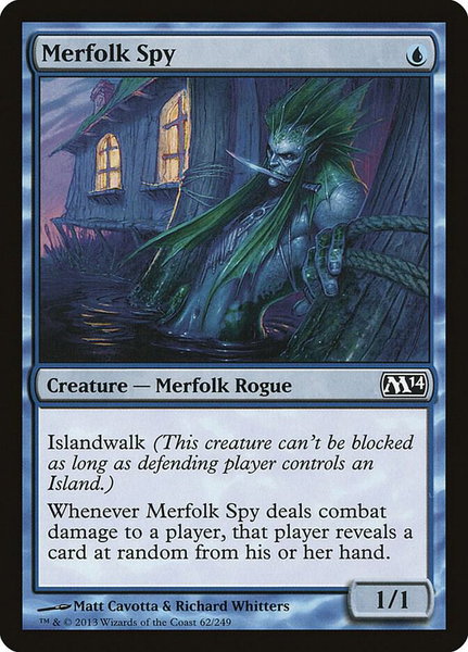 Merfolk Spy - Magic 2014 (M14) Magic: The Gathering trading card