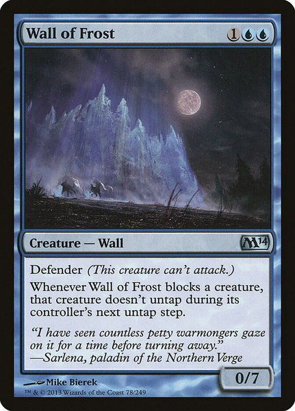 Wall of Frost - Magic 2014 (M14) Magic: The Gathering trading card