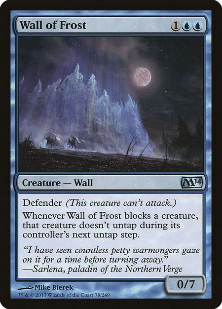 Wall of Frost - Magic 2014 (M14) Magic: The Gathering trading card