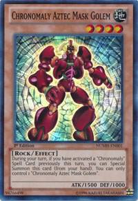 Chronomaly Aztec Mask Golem trading card from Number Hunters Chronomaly Aztec Mask Golem - Number Hunters YuGiOh trading card