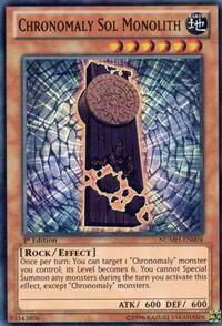 Chronomaly Sol Monolith - Number Hunters (NUMH) #NUMH-EN004 - Super Rare YuGiOh Trading Card