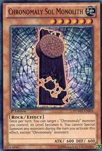 Chronomaly Sol Monolith - Number Hunters YuGiOh trading card