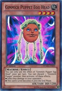 Gimmick Puppet Egg Head trading card from Number Hunters Gimmick Puppet Egg Head - Number Hunters YuGiOh trading card