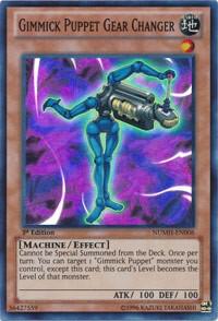 Gimmick Puppet Gear Changer trading card from Number Hunters Gimmick Puppet Gear Changer - Number Hunters YuGiOh trading card