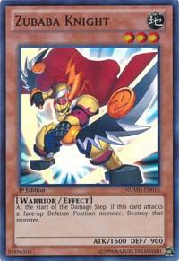 Zubaba Knight trading card from Number Hunters Zubaba Knight - Number Hunters YuGiOh trading card