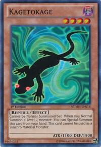 Kagetokage trading card from Number Hunters Kagetokage - Number Hunters YuGiOh trading card