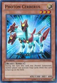 Photon Cerberus trading card from Number Hunters Photon Cerberus - Number Hunters YuGiOh trading card