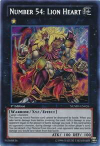 Number 54: Lion Heart - Number Hunters (NUMH) #NUMH-EN026 - Secret Rare YuGiOh Trading Card