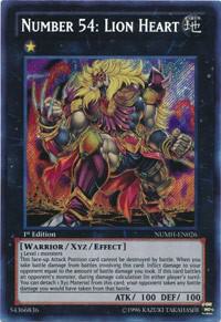 Number 54: Lion Heart - Number Hunters YuGiOh trading card