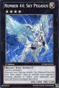 Number 44: Sky Pegasus trading card from Number Hunters Number 44: Sky Pegasus - Number Hunters YuGiOh trading card