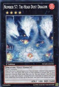 Number 57: Tri-Head Dust Dragon - Number Hunters (NUMH) #NUMH-EN030 - Secret Rare YuGiOh Trading Card