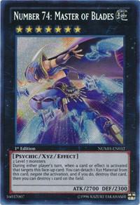 Number 74: Master of Blades - Number Hunters YuGiOh trading card