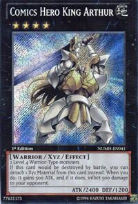 Comics Hero King Arthur - Number Hunters (NUMH) #NUMH-EN041 - Secret Rare YuGiOh Trading Card