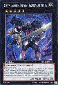 CXyz Comics Hero Legend Arthur - Number Hunters (NUMH) #NUMH-EN042 - Secret Rare YuGiOh Trading Card