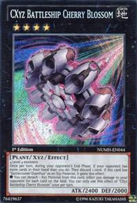 CXyz Battleship Cherry Blossom - Number Hunters YuGiOh trading card