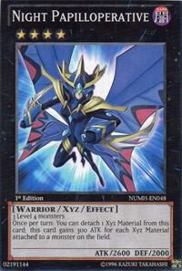 Night Papilloperative trading card from Number Hunters Night Papilloperative - Number Hunters YuGiOh trading card