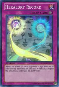 Heraldry Record - Number Hunters YuGiOh trading card