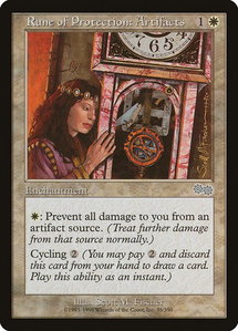 Rune of Protection: Artifacts - Urza's Saga (USG) #35 - Uncommon Magic: The Gathering Trading Card