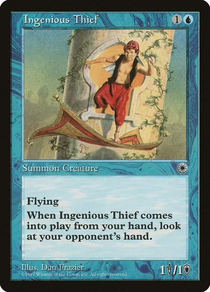 Ingenious Thief trading card from Portal Ingenious Thief - Portal Magic: The Gathering trading card