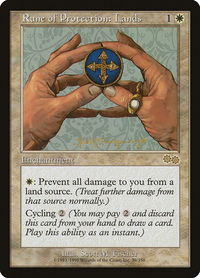 Rune of Protection: Lands - Urza's Saga (USG) #39 - Rare Magic: The Gathering Trading Card
