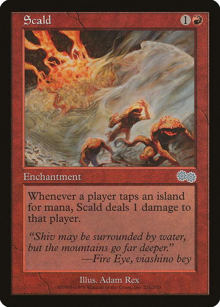 Scald - Urza's Saga Magic: The Gathering trading card