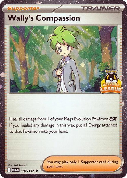 Wally's Compassion - 132/132 (Ultra Ball League) trading card from Southeast Asia Exclusives Wally's Compassion - 132/132 (Ultra Ball League) - Southeast Asia Exclusives Pokémon trading card