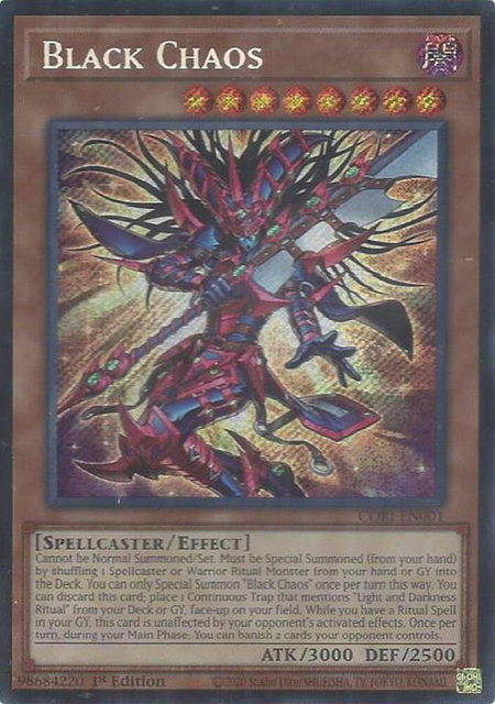 Black Chaos trading card from Chaos Origins Black Chaos - Chaos Origins YuGiOh trading card