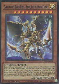 Calamity of the Sacred Beasts - Hamon, Lord of Striking Thunder - Chaos Origins (CORI) #CORI-EN006 - Super Rare YuGiOh Trading Card