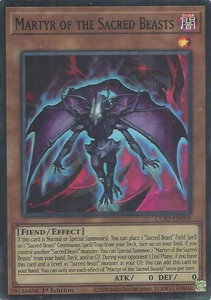 Martyr of the Sacred Beasts - Chaos Origins (CORI) #CORI-EN009 - Super Rare YuGiOh Trading Card