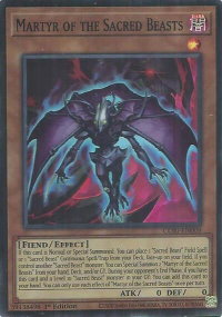 Martyr of the Sacred Beasts - Chaos Origins (CORI) #CORI-EN009 - Super Rare YuGiOh Trading Card