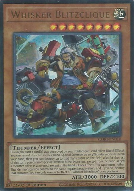 Whisker Blitzclique trading card from Chaos Origins Whisker Blitzclique - Chaos Origins YuGiOh trading card
