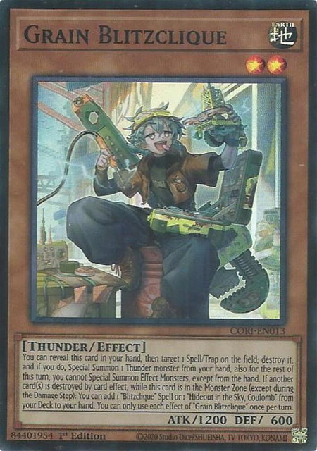 Grain Blitzclique trading card from Chaos Origins Grain Blitzclique - Chaos Origins YuGiOh trading card
