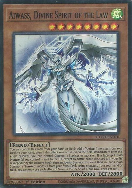Aiwass, Divine Spirit of the Law trading card from Chaos Origins Aiwass, Divine Spirit of the Law - Chaos Origins YuGiOh trading card