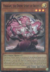 Virakam, the Divine Spirit of Artifice - Chaos Origins (CORI) #CORI-EN017 - Super Rare YuGiOh Trading Card