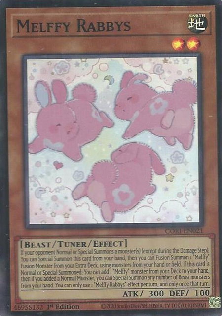 Melffy Rabbys trading card from Chaos Origins Melffy Rabbys - Chaos Origins YuGiOh trading card