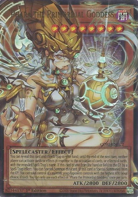 Phara the Primordial Goddess (Extended Art) trading card from Chaos Origins Phara the Primordial Goddess (Extended Art) - Chaos Origins YuGiOh trading card