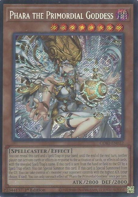 Phara the Primordial Goddess (Secret Rare) trading card from Chaos Origins Phara the Primordial Goddess (Secret Rare) - Chaos Origins YuGiOh trading card