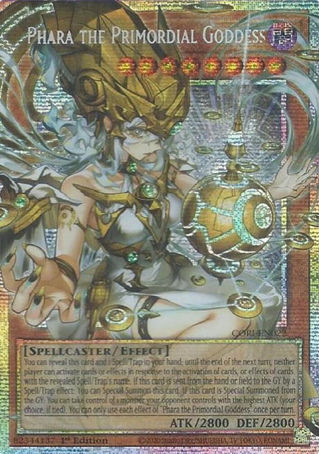 Phara the Primordial Goddess (Starlight Rare) (Extended Art) trading card from Chaos Origins Phara the Primordial Goddess (Starlight Rare) (Extended Art) - Chaos Origins YuGiOh trading card