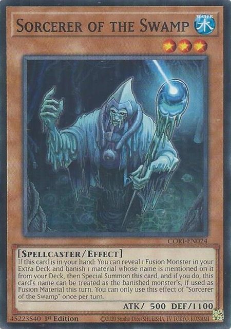 Sorcerer of the Swamp trading card from Chaos Origins Sorcerer of the Swamp - Chaos Origins YuGiOh trading card