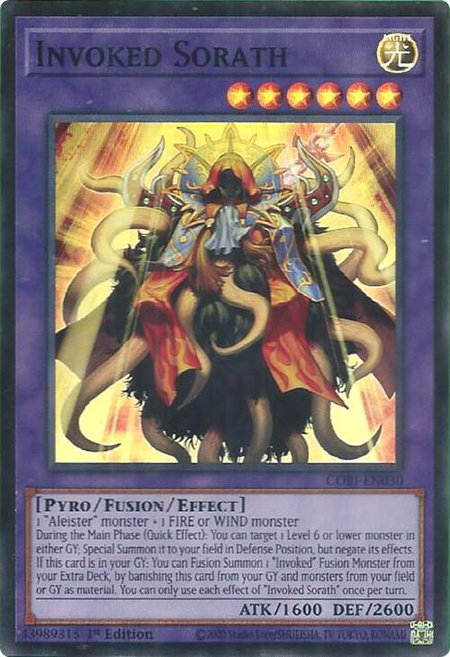 Invoked Sorath trading card from Chaos Origins Invoked Sorath - Chaos Origins YuGiOh trading card