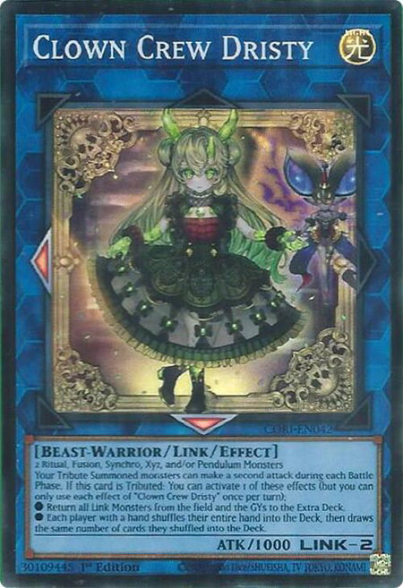 Clown Crew Dristy trading card from Chaos Origins Clown Crew Dristy - Chaos Origins YuGiOh trading card