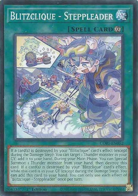 Blitzclique - Steppleader trading card from Chaos Origins Blitzclique - Steppleader - Chaos Origins YuGiOh trading card