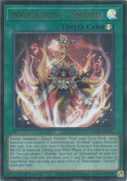 Invocation - "Sword" - Chaos Origins YuGiOh trading card