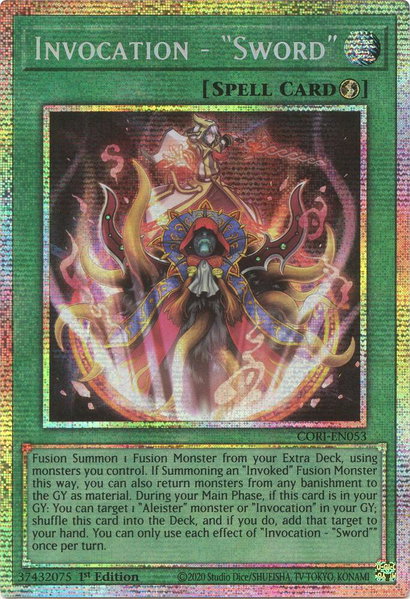 Invocation - "Sword" (Starlight Rare) - Chaos Origins YuGiOh trading card