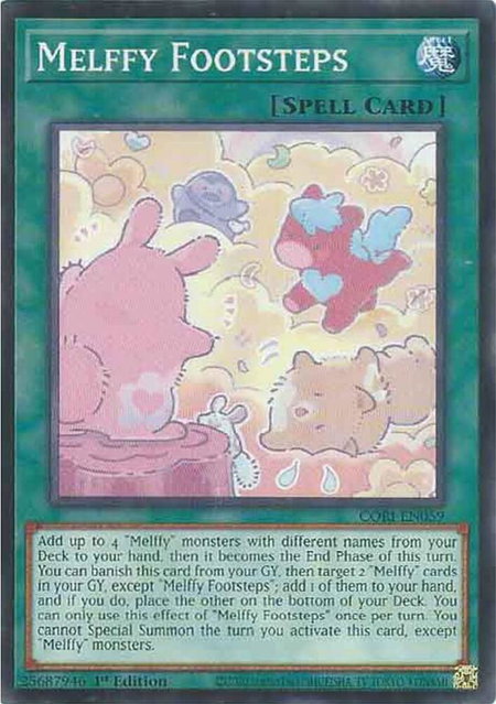 Melffy Footsteps trading card from Chaos Origins Melffy Footsteps - Chaos Origins YuGiOh trading card