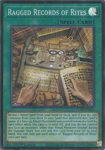 Ragged Records of Rites - Chaos Origins (CORI) #CORI-EN062 - Super Rare YuGiOh Trading Card