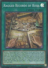 Ragged Records of Rites - Chaos Origins (CORI) #CORI-EN062 - Super Rare YuGiOh Trading Card