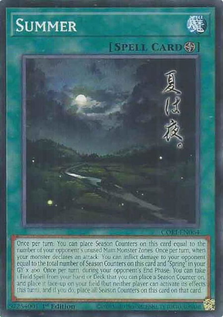 Summer trading card from Chaos Origins Summer - Chaos Origins YuGiOh trading card