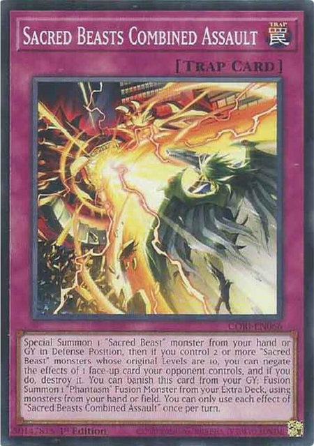 Sacred Beasts Combined Assault trading card from Chaos Origins Sacred Beasts Combined Assault - Chaos Origins YuGiOh trading card